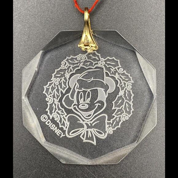 RARE! Disney ARRIBAS Brothers Hand Cut Crystal Mickey Mouse Ornament - Picture 2 of 9